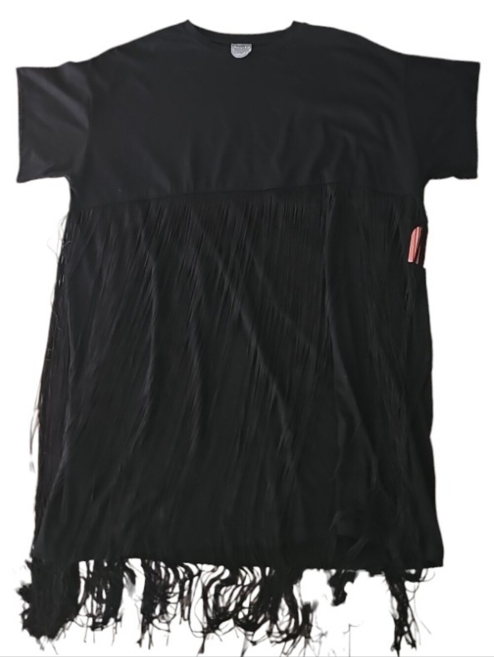 Arula Fringe Dress XL Black Western Glam Boho Festival Rodeo NWT Statement Piece - Picture 4 of 12